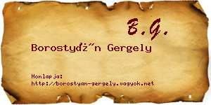 Borostyán Gergely névjegykártya