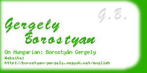 gergely borostyan business card